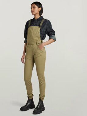 NWT G-Star Skinny Stretch Denim Overalls Dungarees - 25